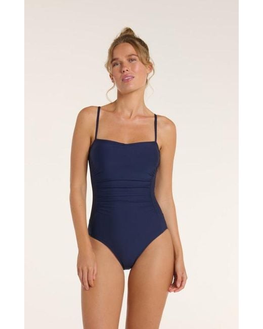 Hermoza Blue Lupe One-Piece Swimsuit