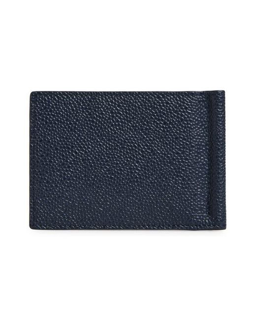 Thom Browne Blue 4-Bar Leather Bifold Wallet for men
