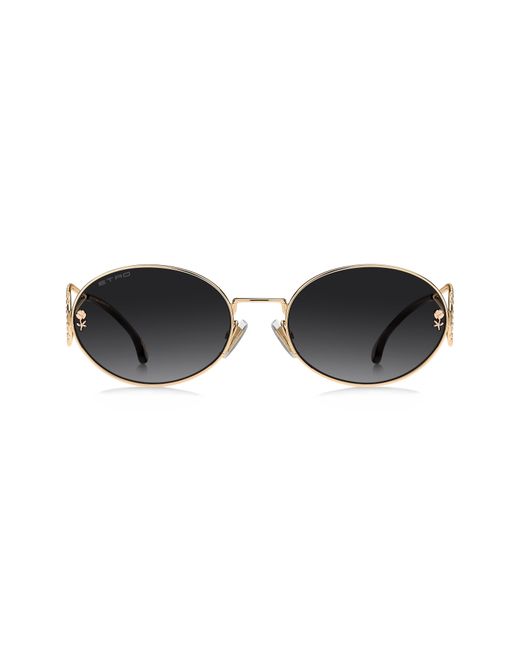 Etro Black 57Mm Oval Sunglasses