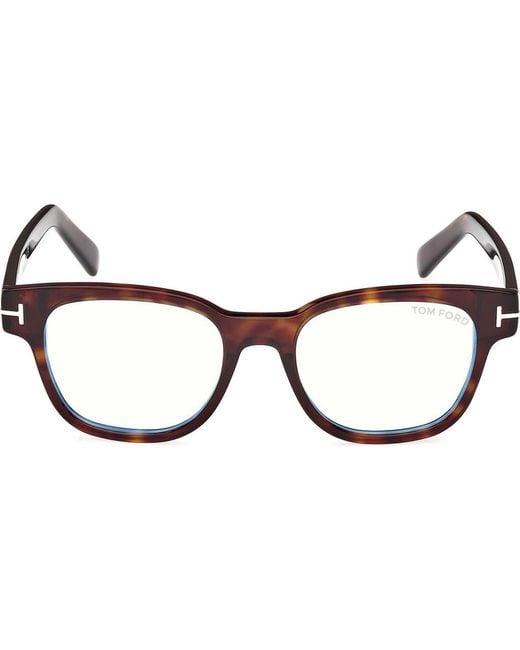 Tom Ford Brown 50Mm Square Light Blocking Glasses for men