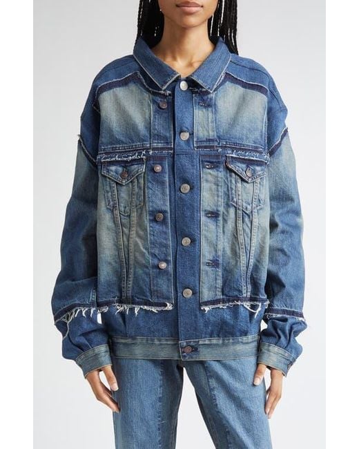 Junya Watanabe Blue X Levi's Deconstructed Denim Trucker Jacket