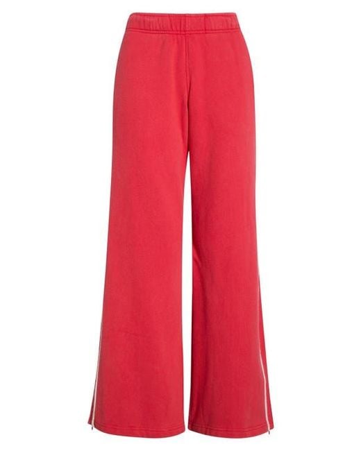 Marine Layer Red Cloud 9 Side Stripe Wide Leg Sweatpants