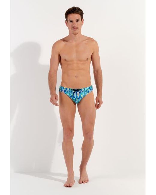 Hom Blue Marbella Swim Mini Briefs for men