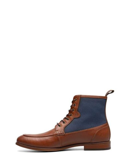 Stacy Adams Brown Brumley Moc Toe Lace Up Boot for men