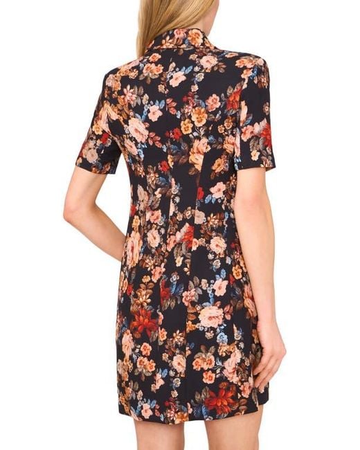 Ted Baker Multicolor Tailored Floral Short Sleeve Shirtdress