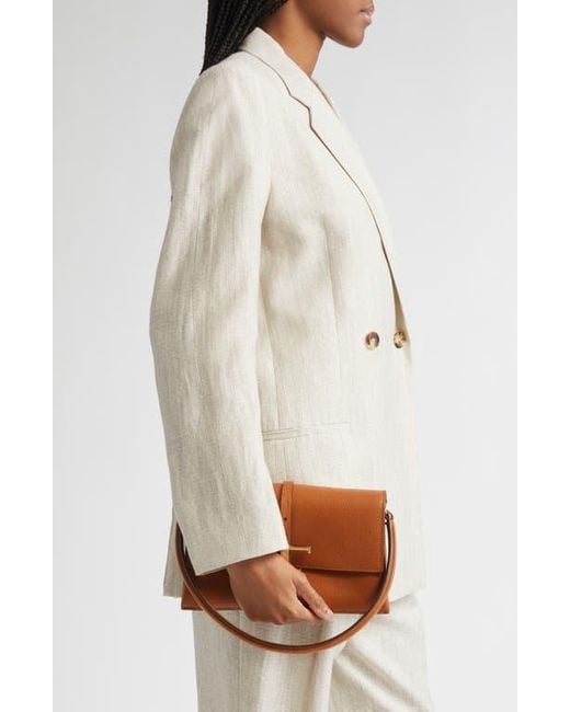 Tod's Brown Mini T Timeless Leather Shoulder Bag