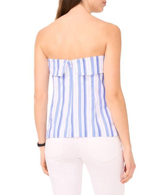 Halogen® Blue Playa Stripe Tailored Foldover Strapless Top