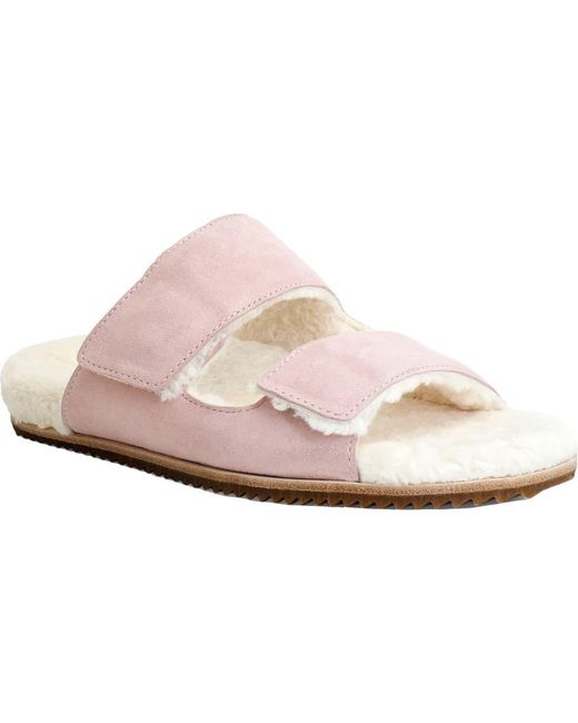 Revitalign Pink Amelia Faux Fur Lined Slide Slipper