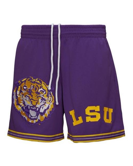 Mitchell & Ness Purple Lsu Tigers Team Origins Mesh Shorts for men