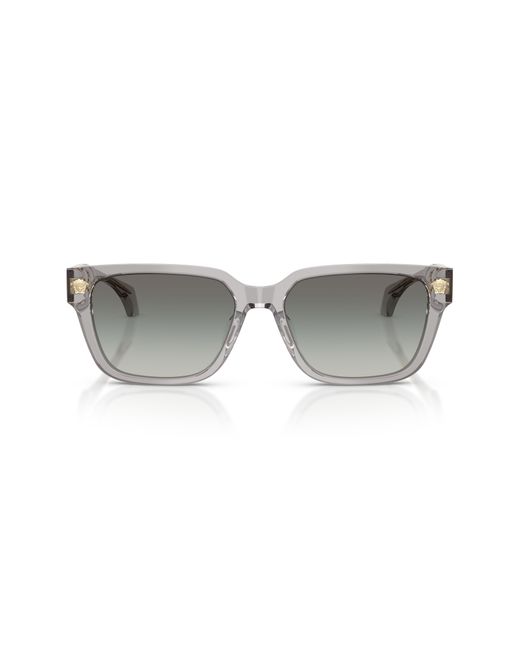 Versace Gray 56Mm Rectangular Sunglasses for men