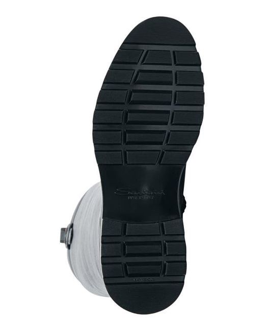 Santoni Black Leather Boot