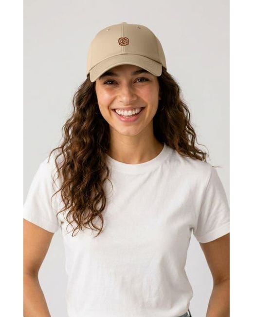 Alix White Pretzel Dad Cap