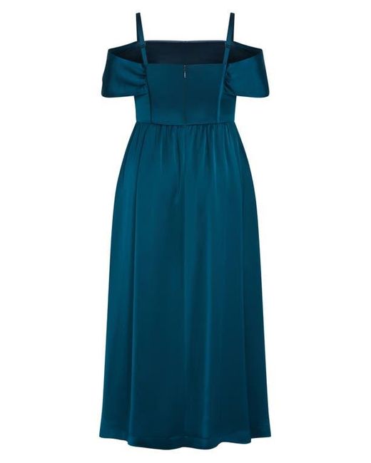 City Chic Blue Angel Love Corset Maxi Dress