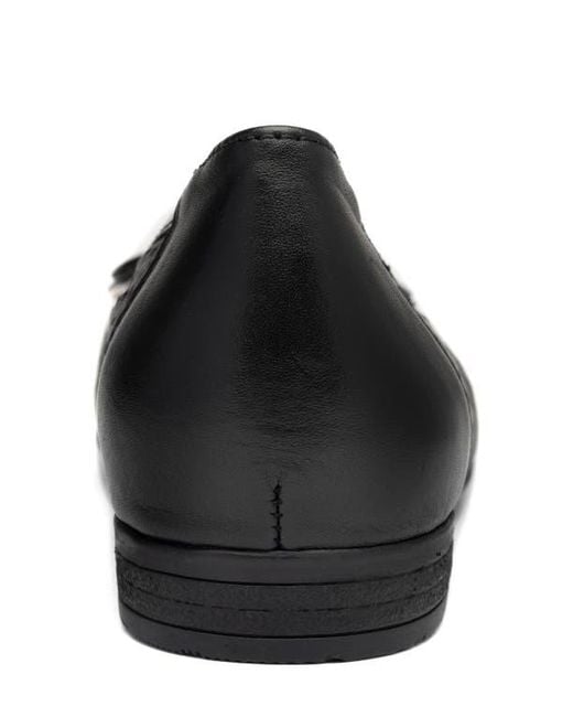 Ara Black Sangria Cap Toe Flat