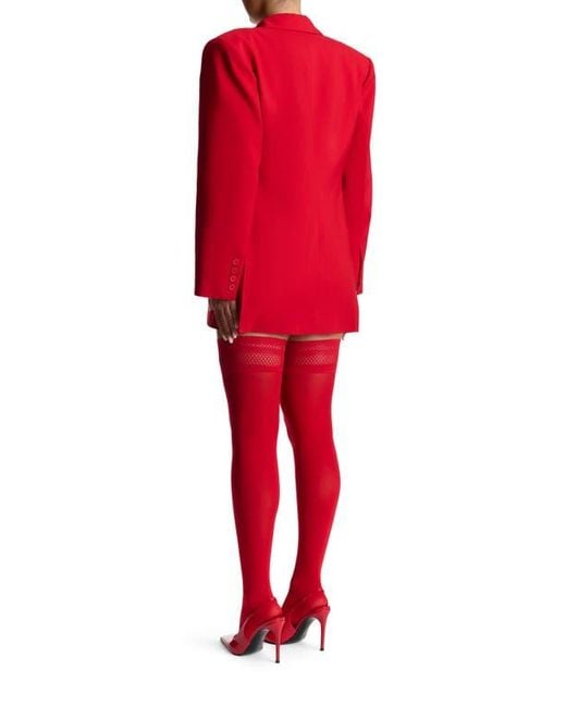 Naked Wardrobe Red Oversize Long Sleeve Blazer Dress