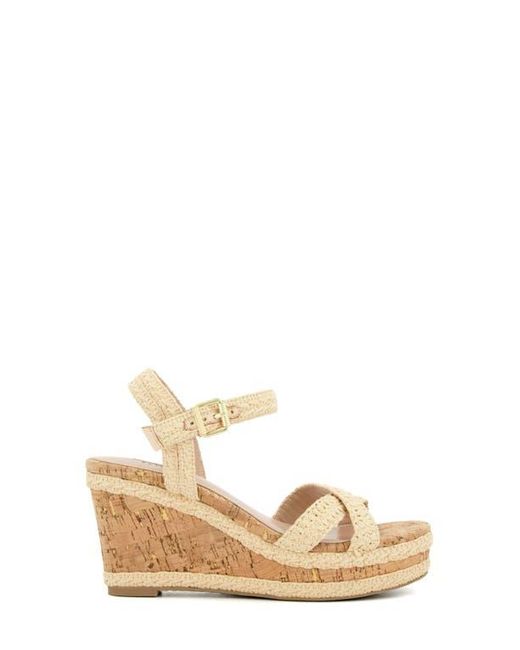 Dune Natural Kelisa Woven Wedge Sandal
