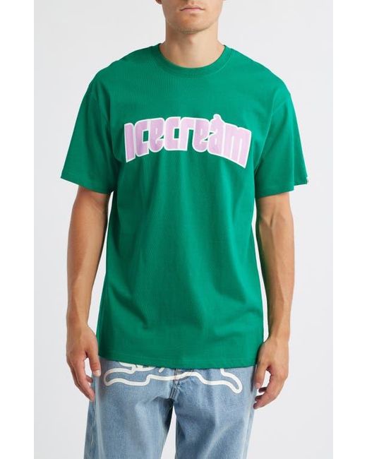 ICECREAM Green Vanilla Graphic T-Shirt for men