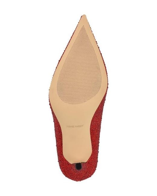 Nine West Red Glamor Pointed Toe Pump