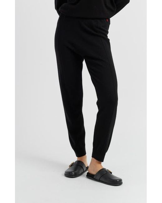 Chinti & Parker Black Wool Cashmere Cuffed Joggers