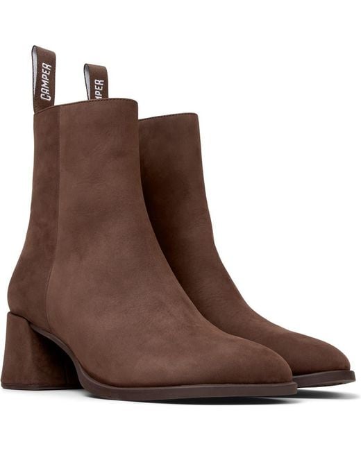 Camper Brown Kora Square Toe Boot