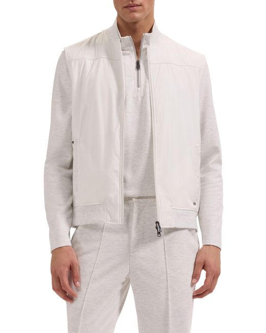 Bugatchi White Soft Touch Knit Vest for men