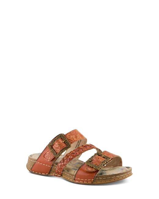 Spring Step Brown Astra Slide Sandal