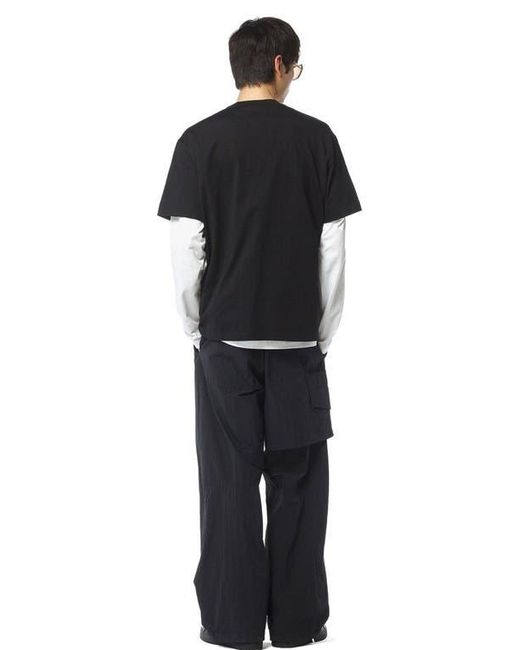 MCM Black Monogram Patch Pocket T-Shirt for men