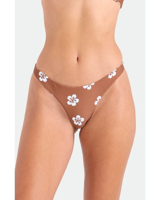 Volcom Orange Coco Retro Bloom Reversible Bikini Bottoms