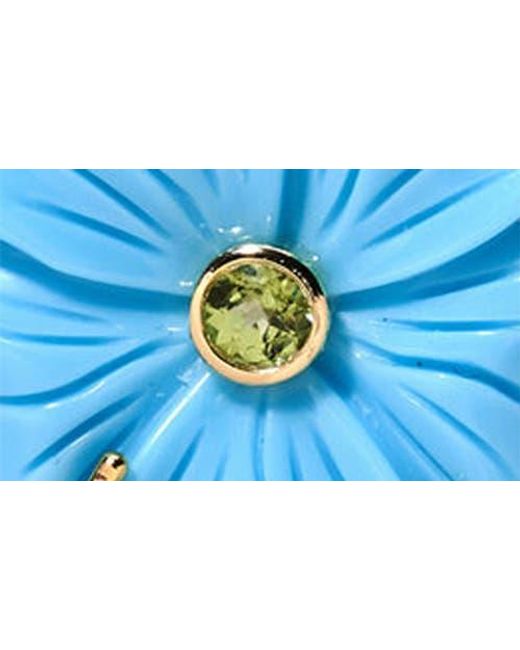 Lizzie Fortunato Blue New Bloom Drop Earrings