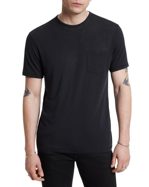 John Varvatos Black Bond Burnout T-shirt for men