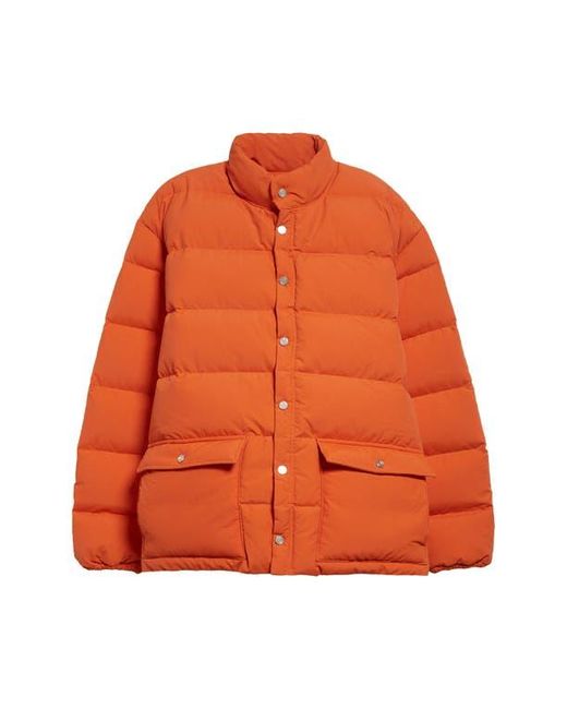 Bode Orange Burlington Down Puffer Jacket for men