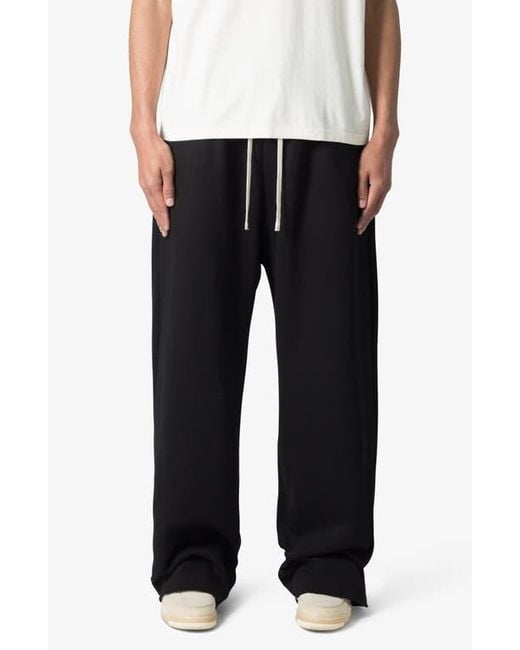 MNML Men's Black Ultra Baggy Washed Cotton Blend Sweatpants