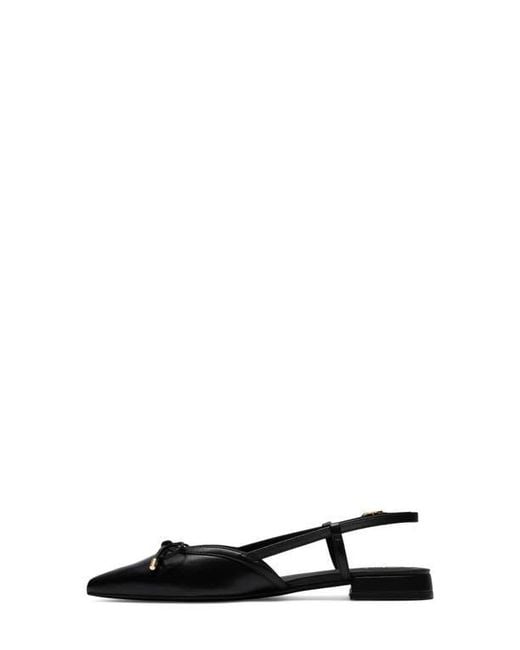 Clarks Black Sensa Bow Slingback Flat