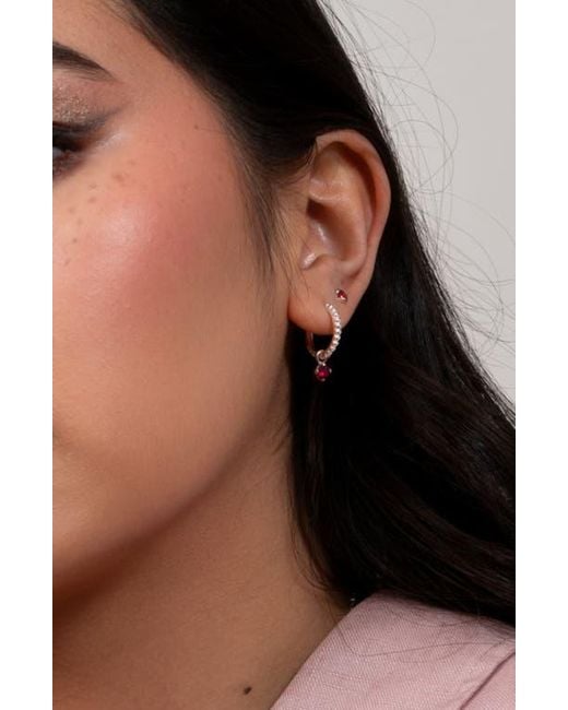 Dower & Hall Multicolor 3Mm Ruby Dewdrop Studs