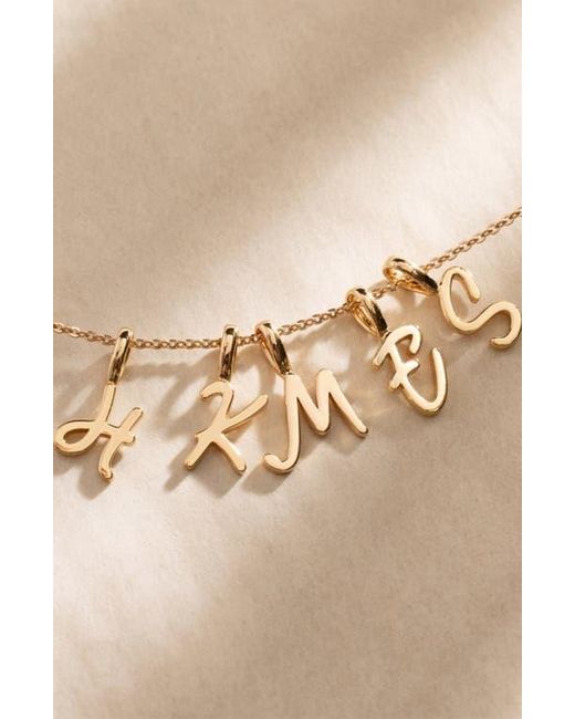 MADE BY MARY White Script Initial Charm