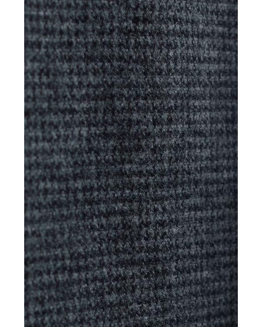 Bugatchi Blue Houndstooth Patern Quarter Zip Top for men
