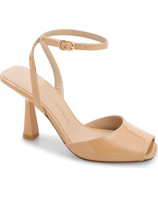 Stuart Weitzman Metallic Val Ankle Strap Sandal