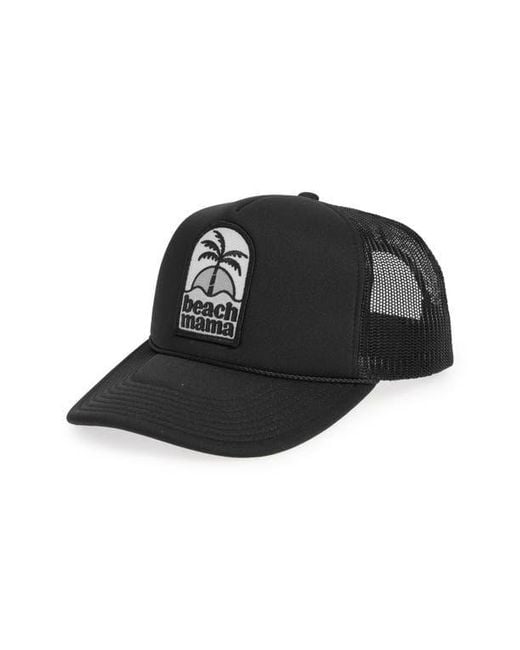 Local Beach Black Beach Mama Patch Trucker Hat