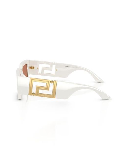 Versace Brown 54Mm Rectangular Sunglasses for men