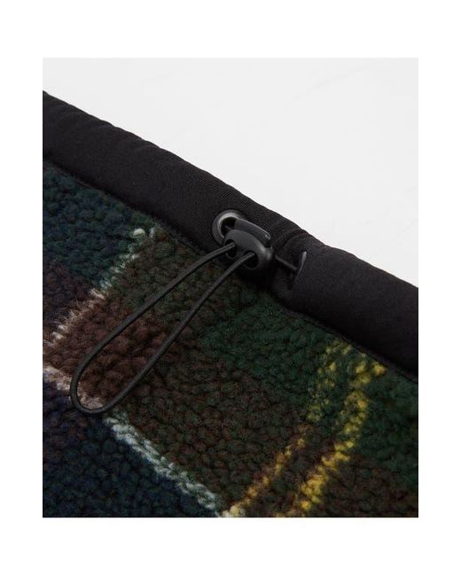 Barbour Black Field Tartan Fleece Snood for men
