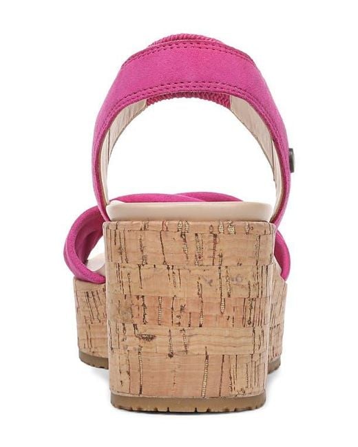 Vionic Pink Darla Espadrille Platform Slide Sandal