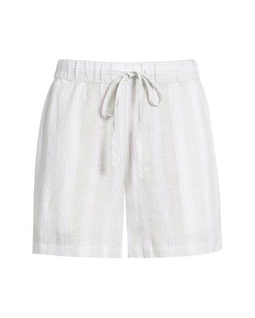 Caslon White Linen Drawstring Shorts
