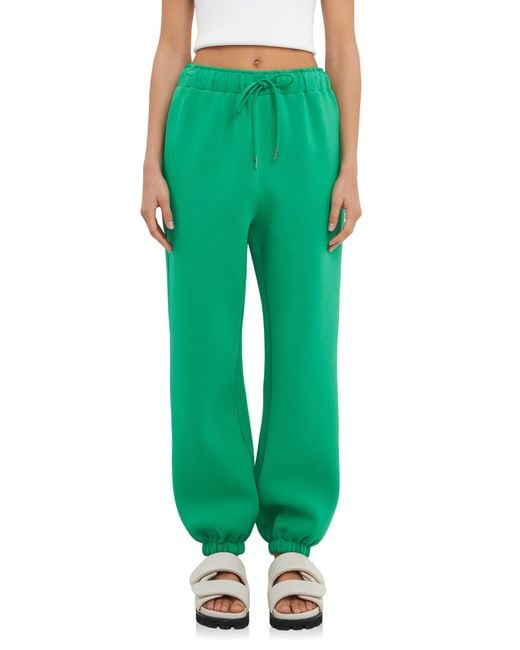 Grey Lab Green Drawstring Joggers