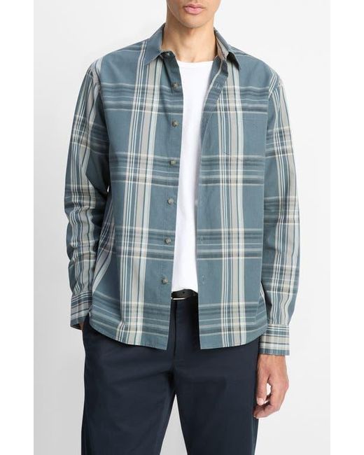 Vince Blue Lorimer Plaid Button-Up Shirt for men