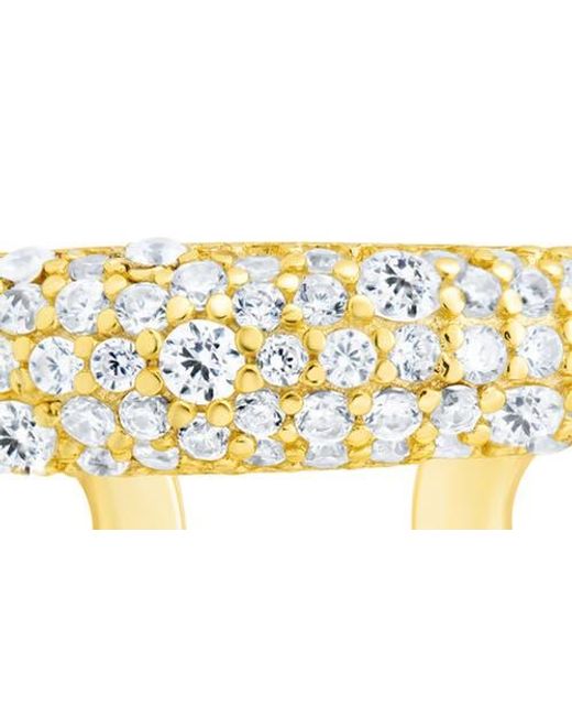 Sterling Forever Metallic Maisey Cubic Zirconia Double Band Ring