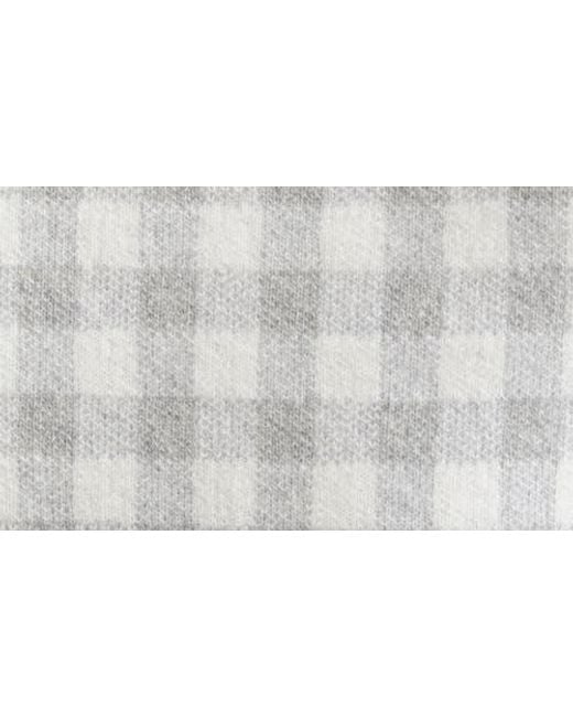 Thom Browne Gray Fun-Mix Gingham Check Bird's Eye Wool Blend Cardigan