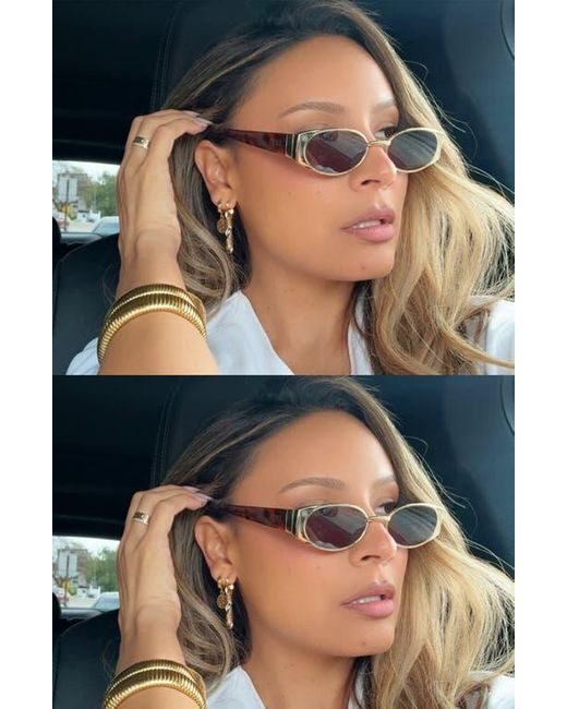 DEZI Naomi Rectangular Sunglasses in Brown | Lyst display picture 2