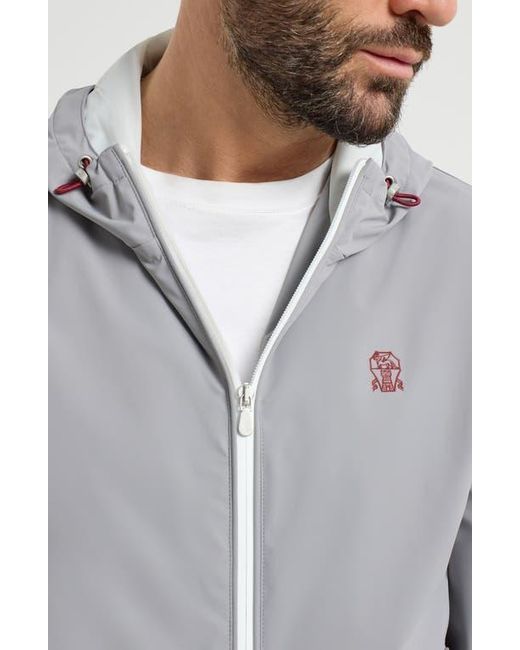 Brunello Cucinelli Gray Nylon Jacket for men
