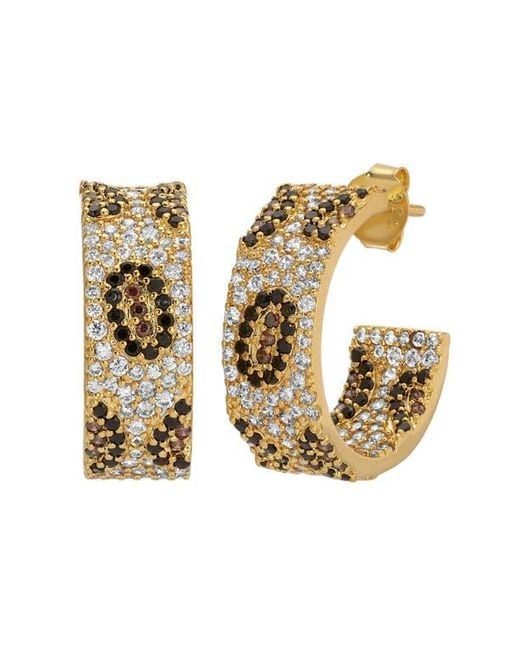 Native Gem Metallic Maneater Leopard Hoops