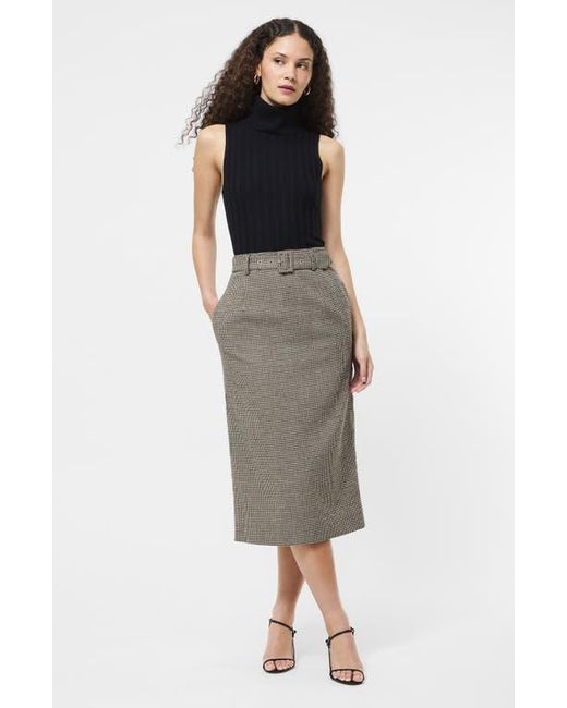 French Connection Black Rib Turtleneck Sleeveless Sweater